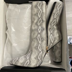 Grey Snake Skin Boots